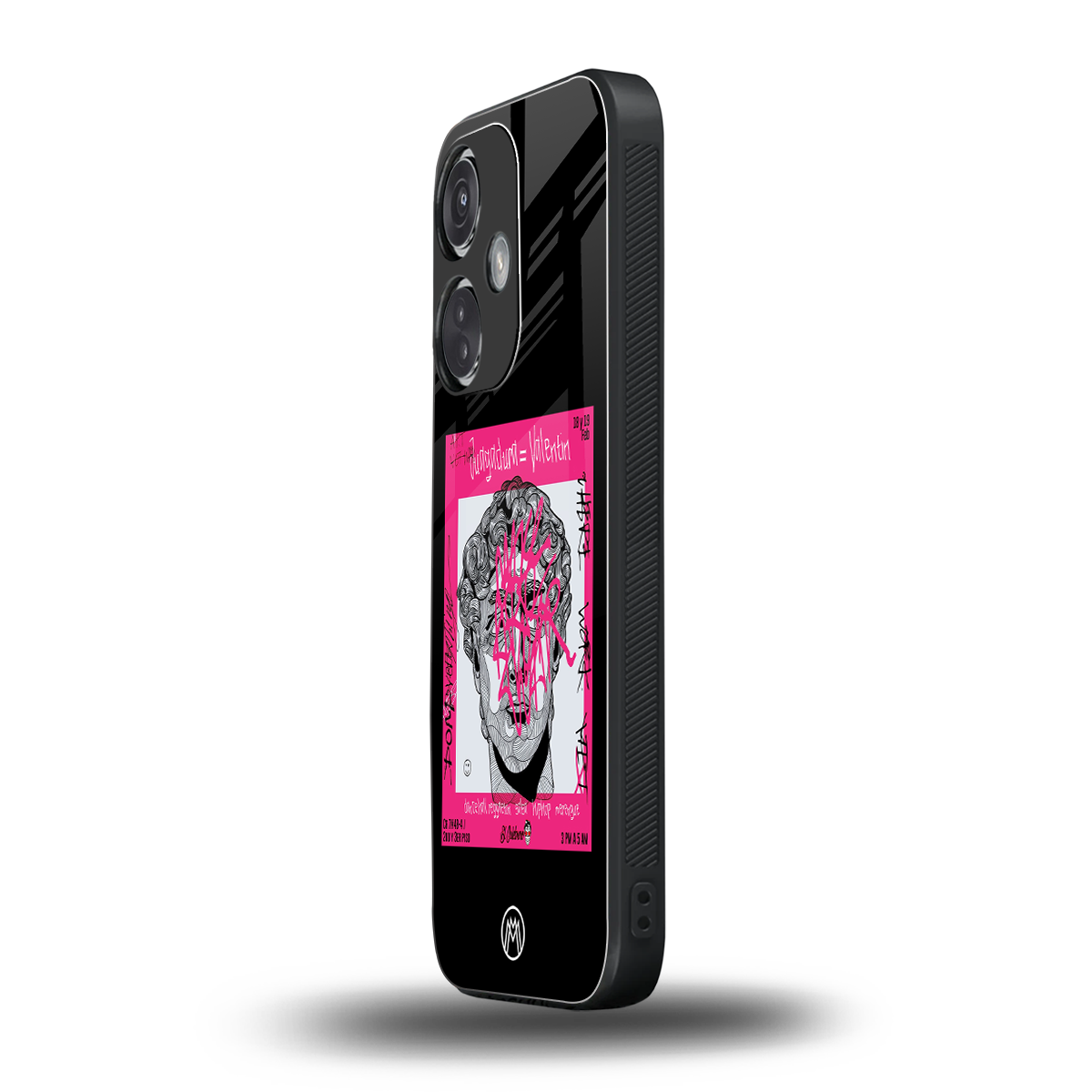 scribbled david michelangelo back phone cover | glass case for oneplus nord ce 3