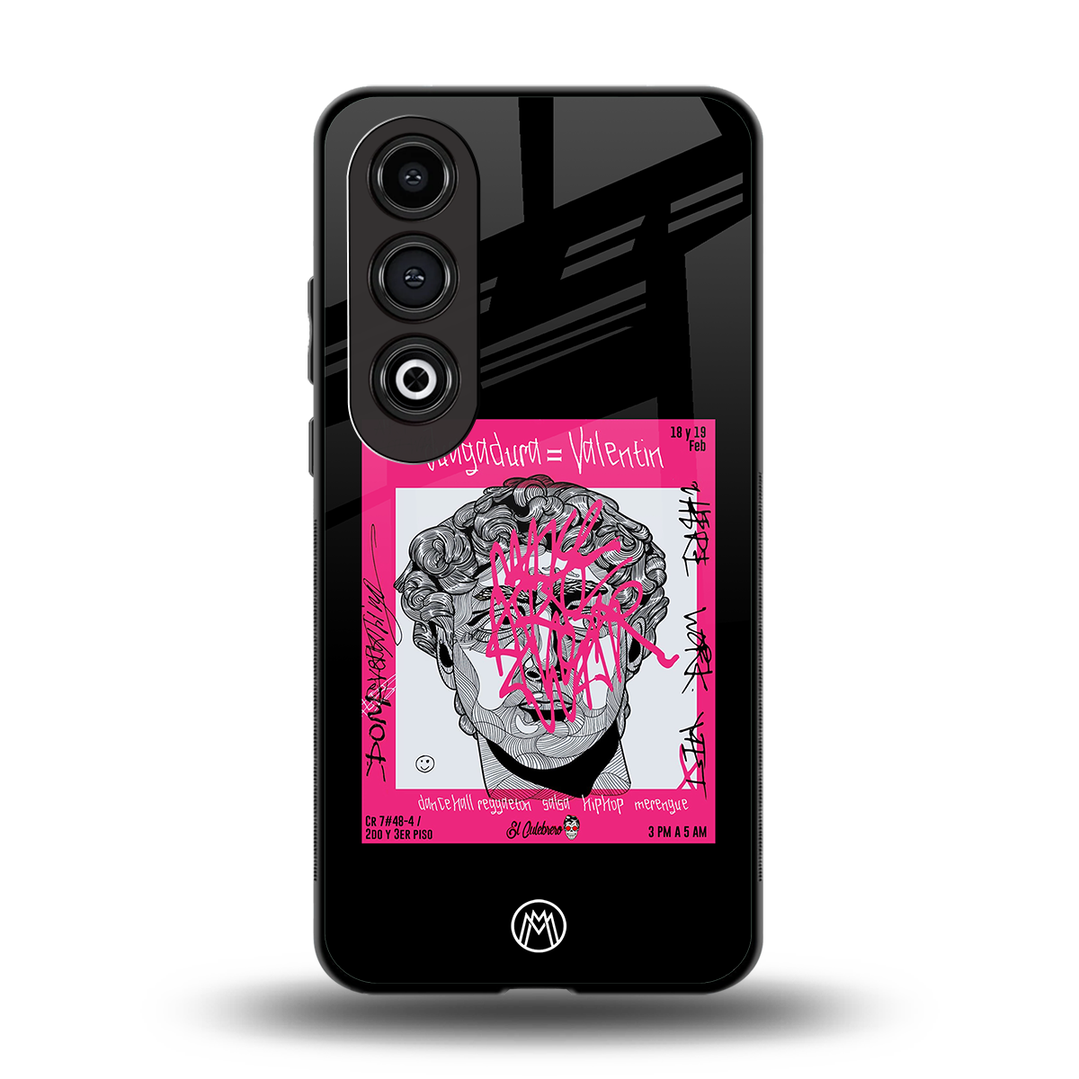scribbled david michelangelo back phone cover | glass case for oneplus nord ce 4