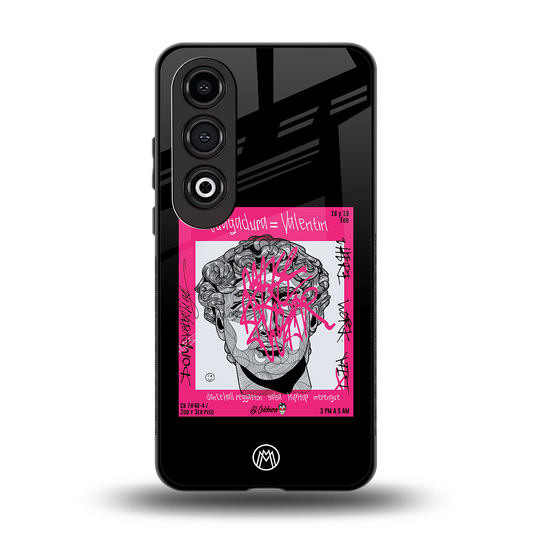 scribbled david michelangelo back phone cover | glass case for oneplus nord ce 4