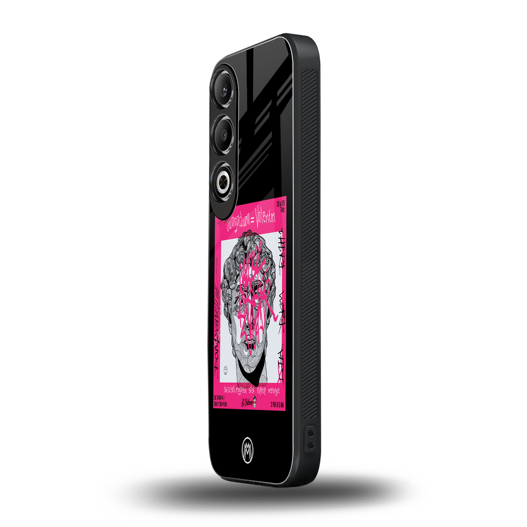 scribbled david michelangelo back phone cover | glass case for oneplus nord ce 4