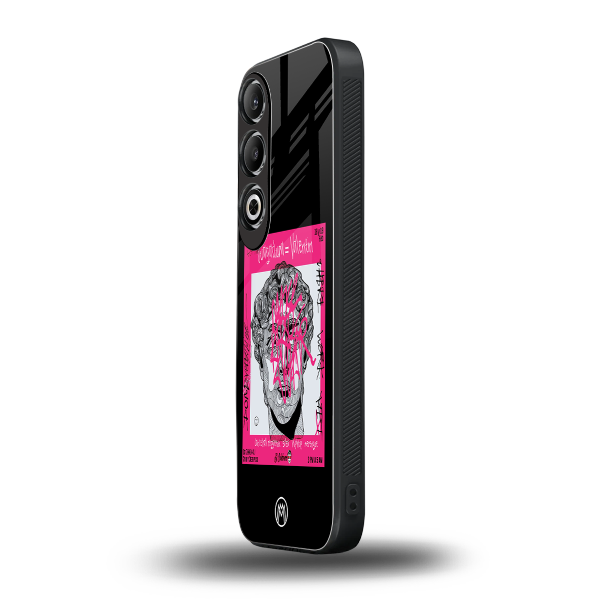 scribbled david michelangelo back phone cover | glass case for oneplus nord ce 4