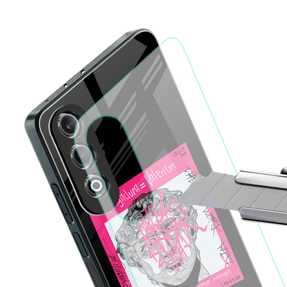 scribbled david michelangelo back phone cover | glass case for oneplus nord ce 4