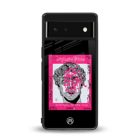 scribbled david michelangelo back phone cover | glass case for google pixel 6