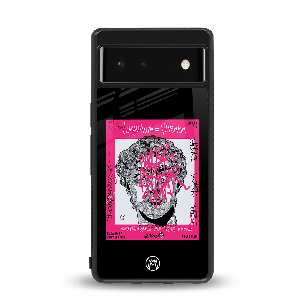 scribbled david michelangelo back phone cover | glass case for Google Pixel 6A