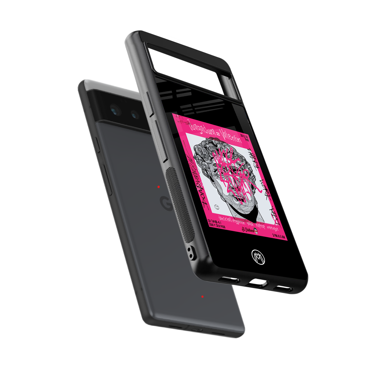 scribbled david michelangelo back phone cover | glass case for Google Pixel 6A