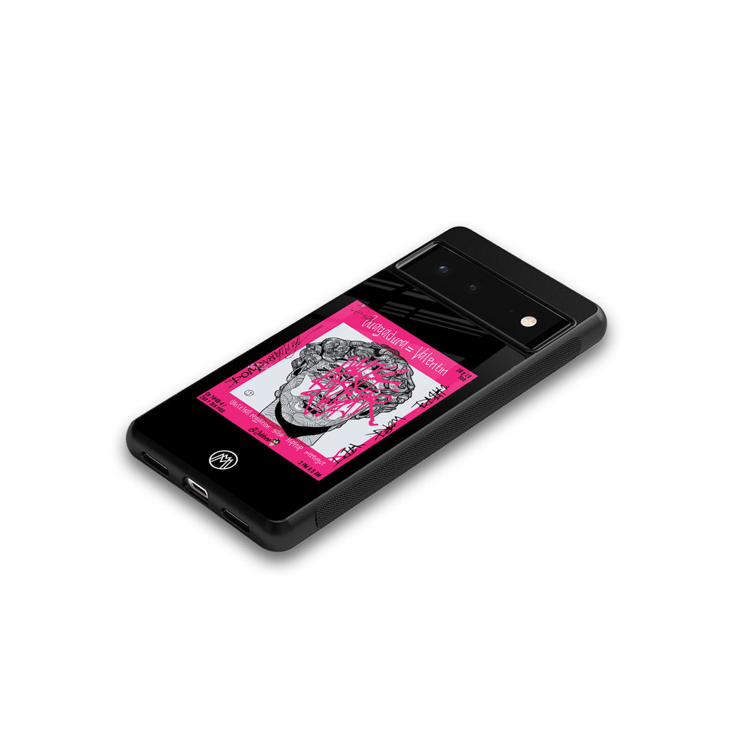 scribbled david michelangelo back phone cover | glass case for google pixel 6