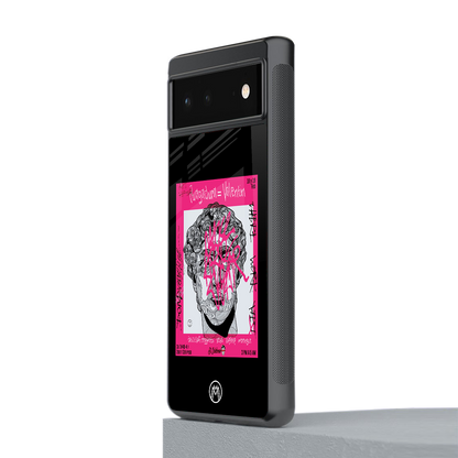 scribbled david michelangelo back phone cover | glass case for google pixel 6