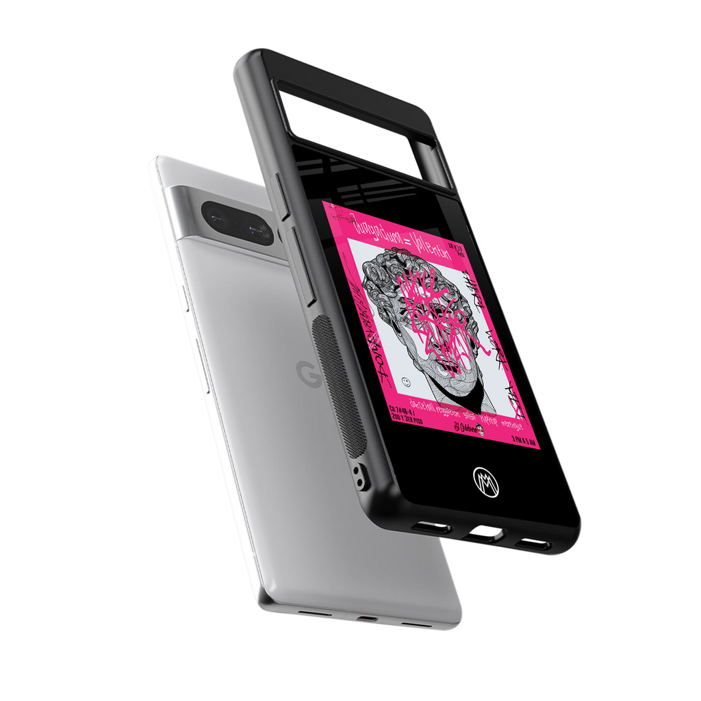 scribbled david michelangelo back phone cover | glass case for google pixel 7 pro