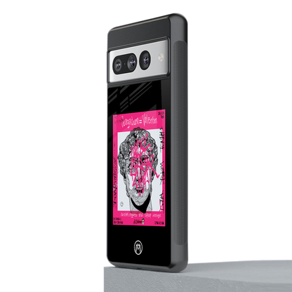 scribbled david michelangelo back phone cover | glass case for google pixel 7 pro