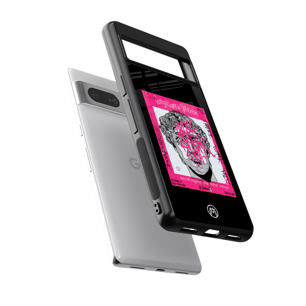 scribbled david michelangelo back phone cover | glass case for Google Pixel 7
