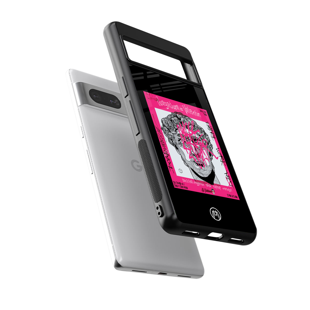 scribbled david michelangelo back phone cover | glass case for Google Pixel 7A