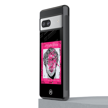 scribbled david michelangelo back phone cover | glass case for Google Pixel 7A