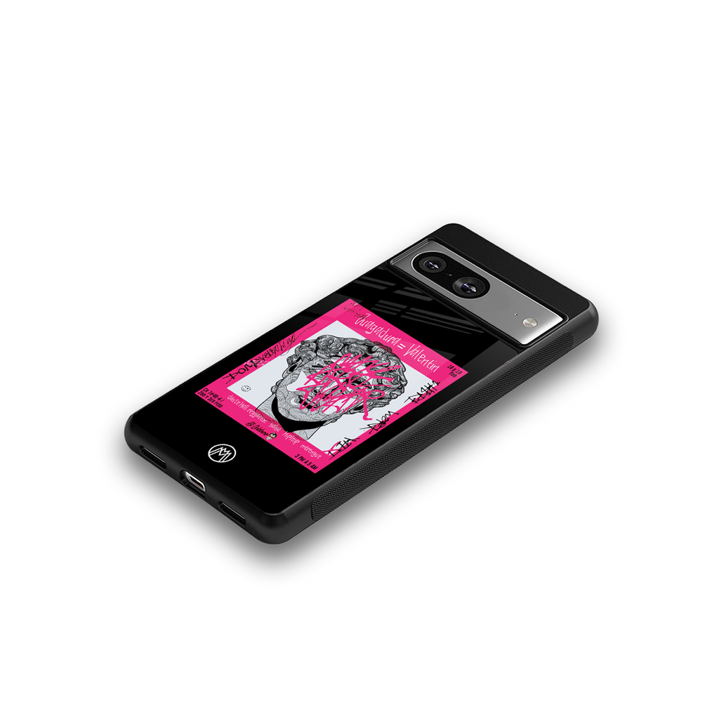 scribbled david michelangelo back phone cover | glass case for Google Pixel 8