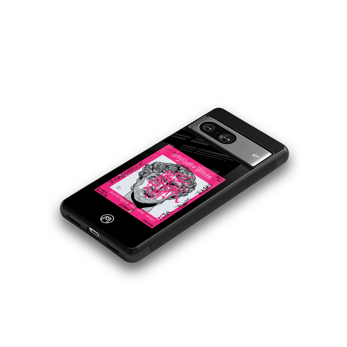 scribbled david michelangelo back phone cover | glass case for Google Pixel 8