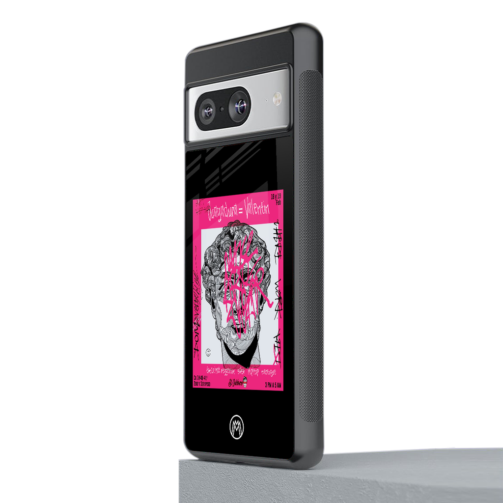 scribbled david michelangelo back phone cover | glass case for Google Pixel 8
