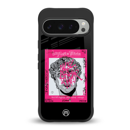 scribbled david michelangelo back phone cover | glass case for google pixel 9 pro xl