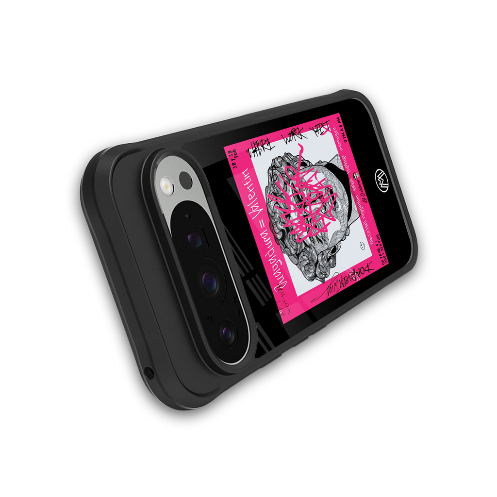 scribbled david michelangelo back phone cover | glass case for google pixel 9 pro