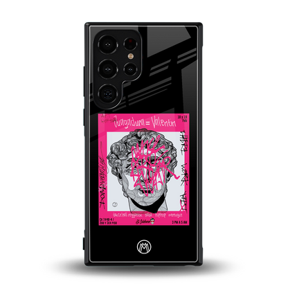 scribbled david michelangelo back phone cover | glass case for samsung galaxy s24 ultra