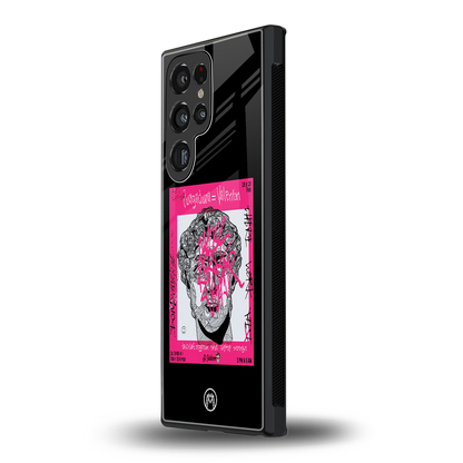 scribbled david michelangelo back phone cover | glass case for samsung galaxy s24 ultra