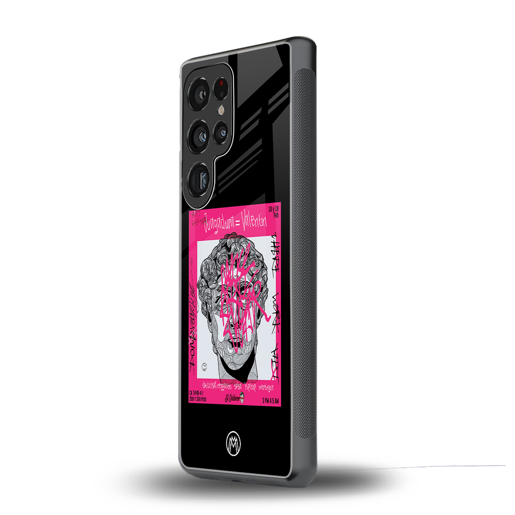 scribbled david michelangelo back phone cover | glass case for samsung galaxy s25 ultra