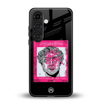 scribbled david michelangelo back phone cover | glass case for samsung galaxy s24 fe