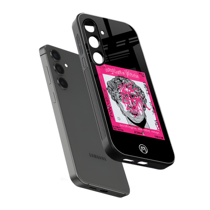 scribbled david michelangelo back phone cover | glass case for samsung galaxy s24 plus