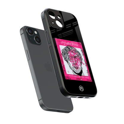 scribbled david michelangelo back phone cover | glass case for iphone 14