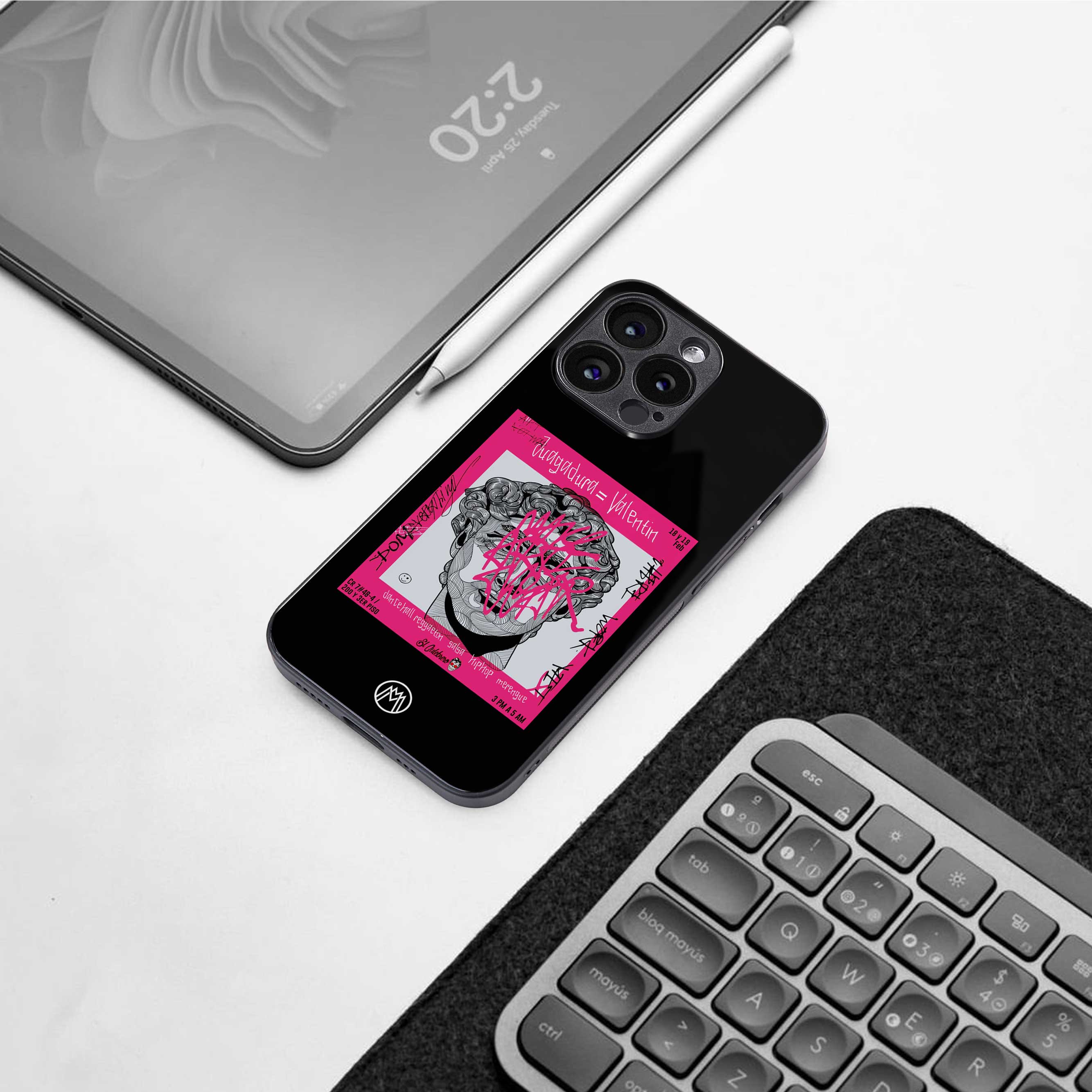scribbled david michelangelo back phone cover | glass case for nothing phone 2