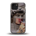 sculpted smoke back phone cover | glass case for iphone 13 mini