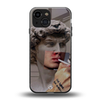 sculpted smoke back phone cover | glass case for iphone 13 mini