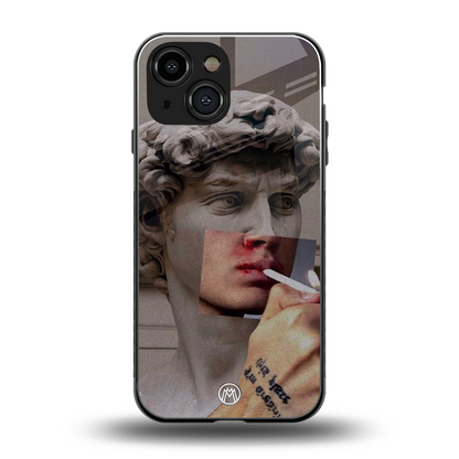 sculpted smoke back phone cover | glass case for iphone 13 mini