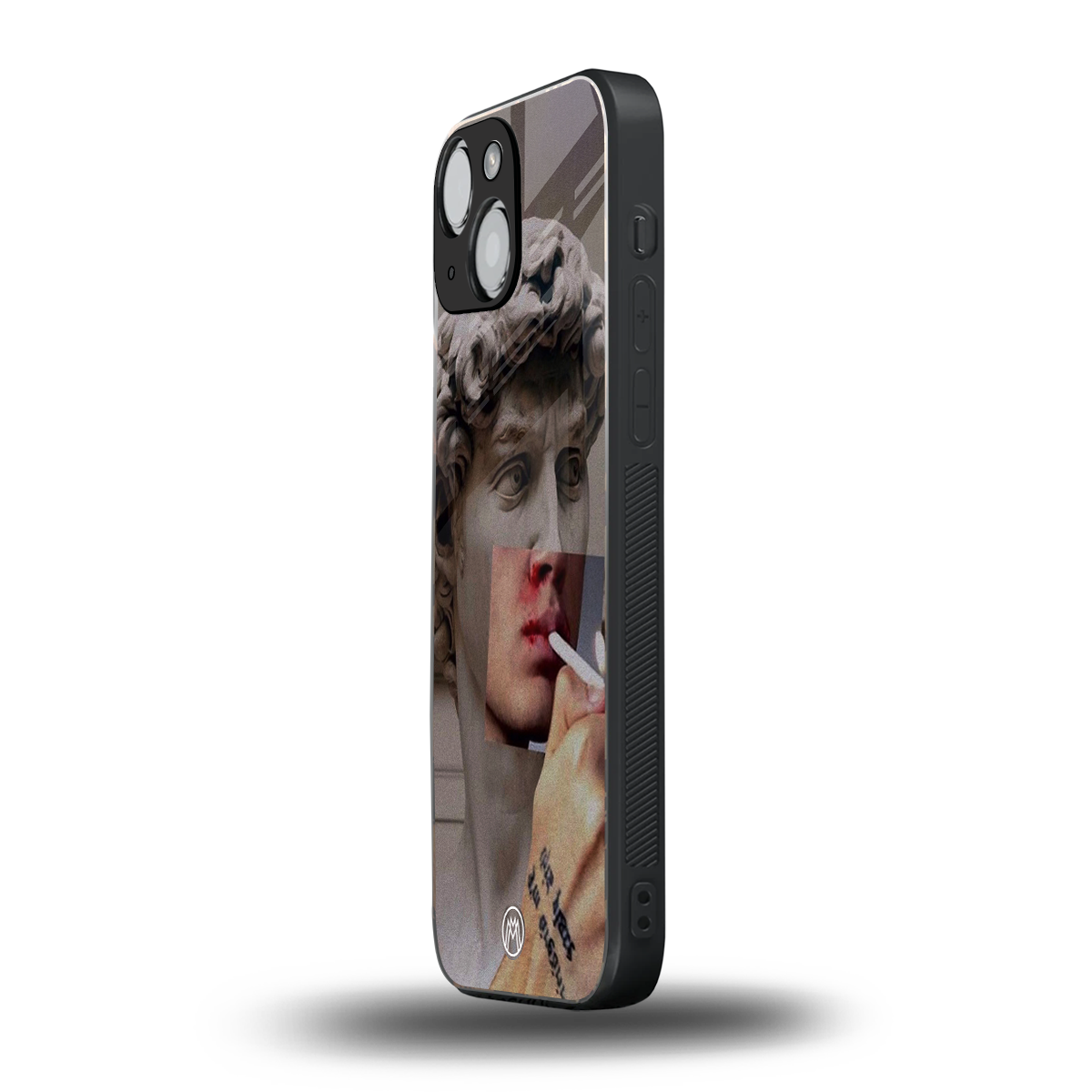 sculpted smoke back phone cover | glass case for iphone 13 mini