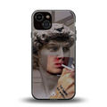 sculpted smoke back phone cover | glass case for iphone 13