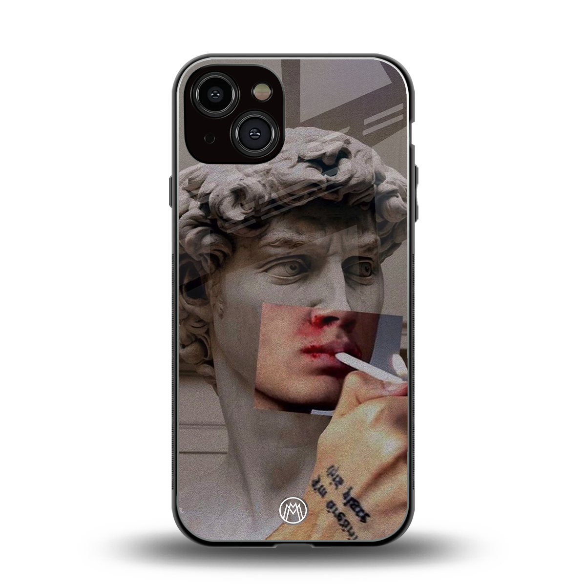 sculpted smoke back phone cover | glass case for iphone 13