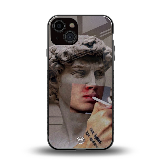 sculpted smoke back phone cover | glass case for iphone 13