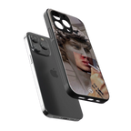 sculpted smoke back phone cover | glass case for iphone 15 pro max