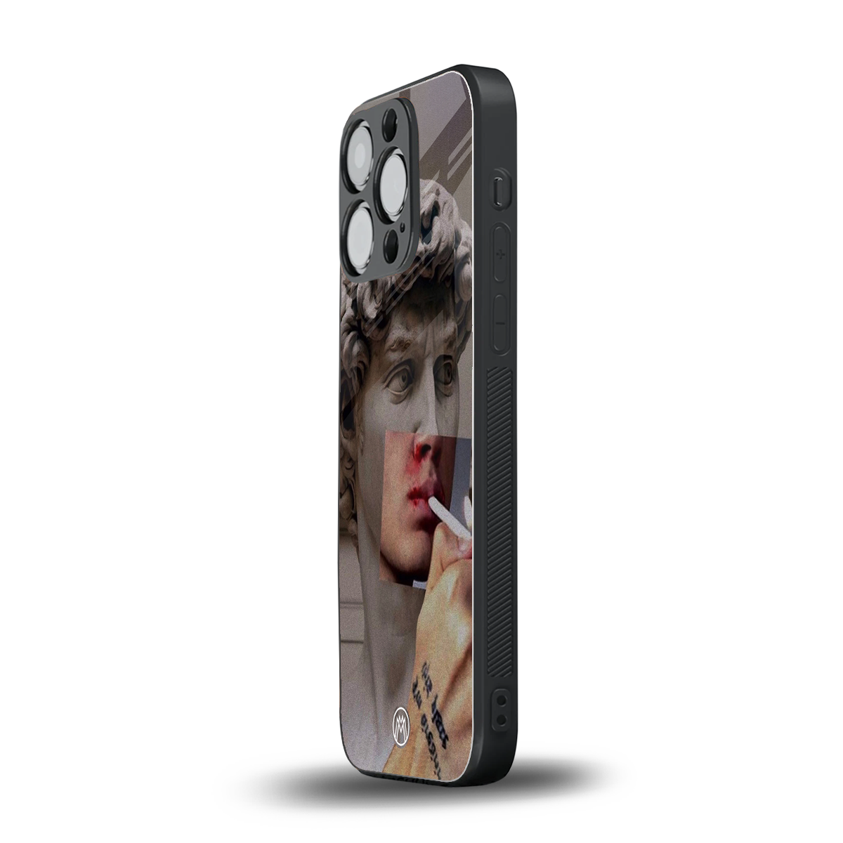 sculpted smoke back phone cover | glass case for iphone 15 pro