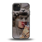 sculpted smoke back phone cover | glass case for iphone 15