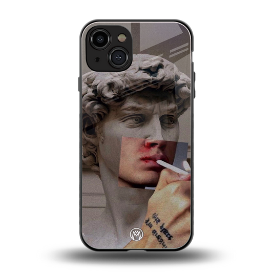 sculpted smoke back phone cover | glass case for iphone 15