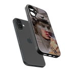 sculpted smoke back phone cover | glass case for iphone 16 plus