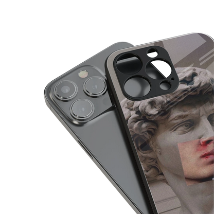 sculpted smoke back phone cover | glass case for iphone 13 pro max
