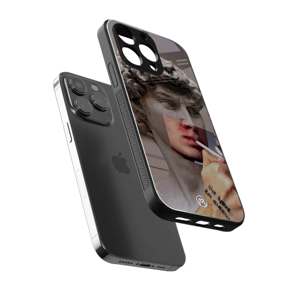 sculpted smoke back phone cover | glass case for iphone 16 pro