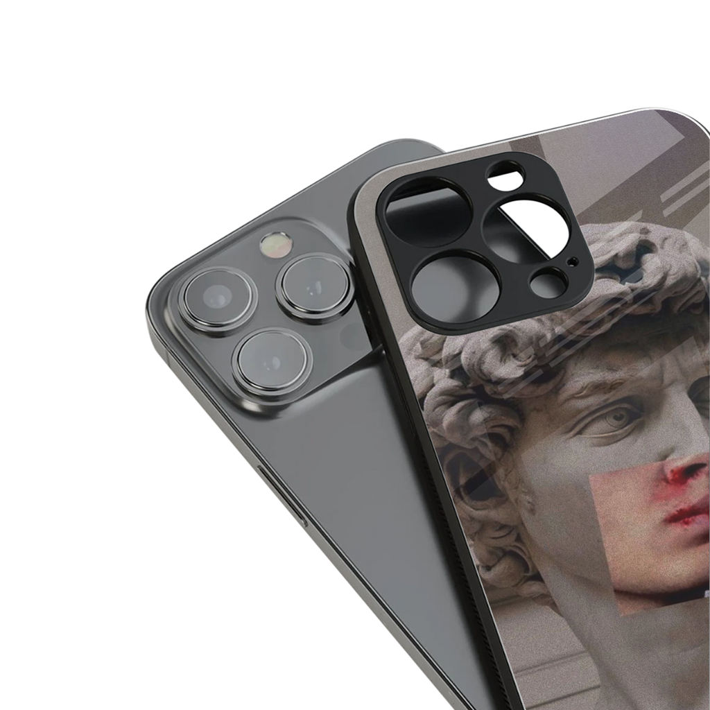 sculpted smoke back phone cover | glass case for iphone 16 pro