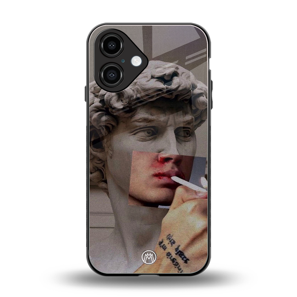 sculpted smoke back phone cover | glass case for iphone 16