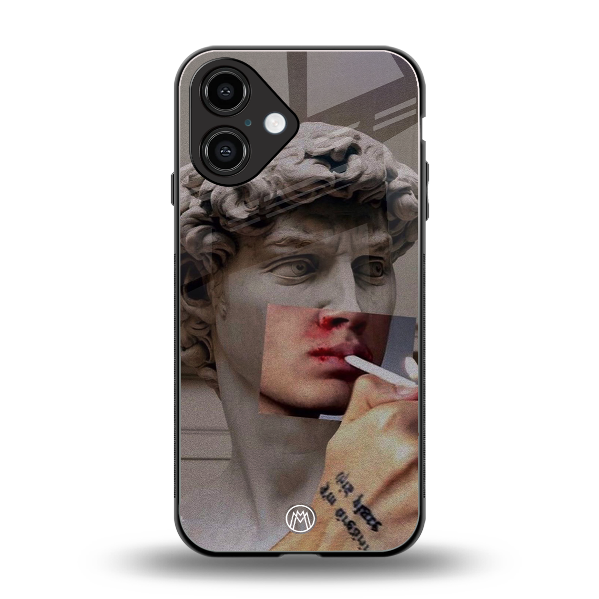 sculpted smoke back phone cover | glass case for iphone 16