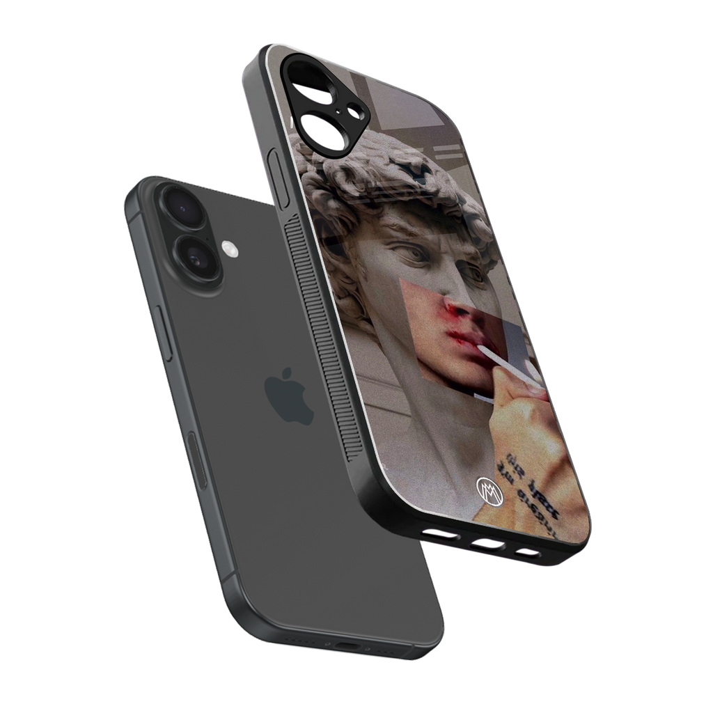 sculpted smoke back phone cover | glass case for iphone 16