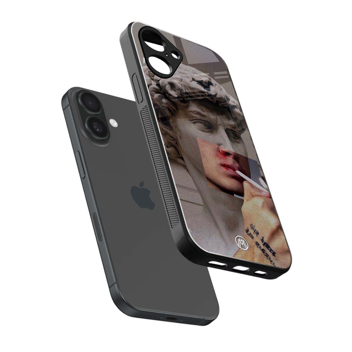 sculpted smoke back phone cover | glass case for iphone 16