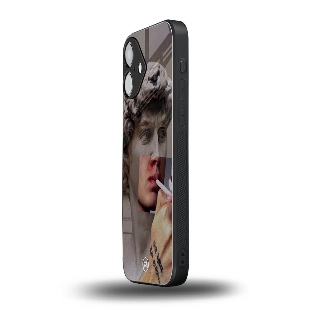 sculpted smoke back phone cover | glass case for iphone 16