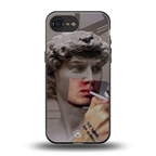 sculpted smoke back phone cover | glass case for iphone 16e