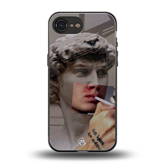 sculpted smoke back phone cover | glass case for iphone 16e